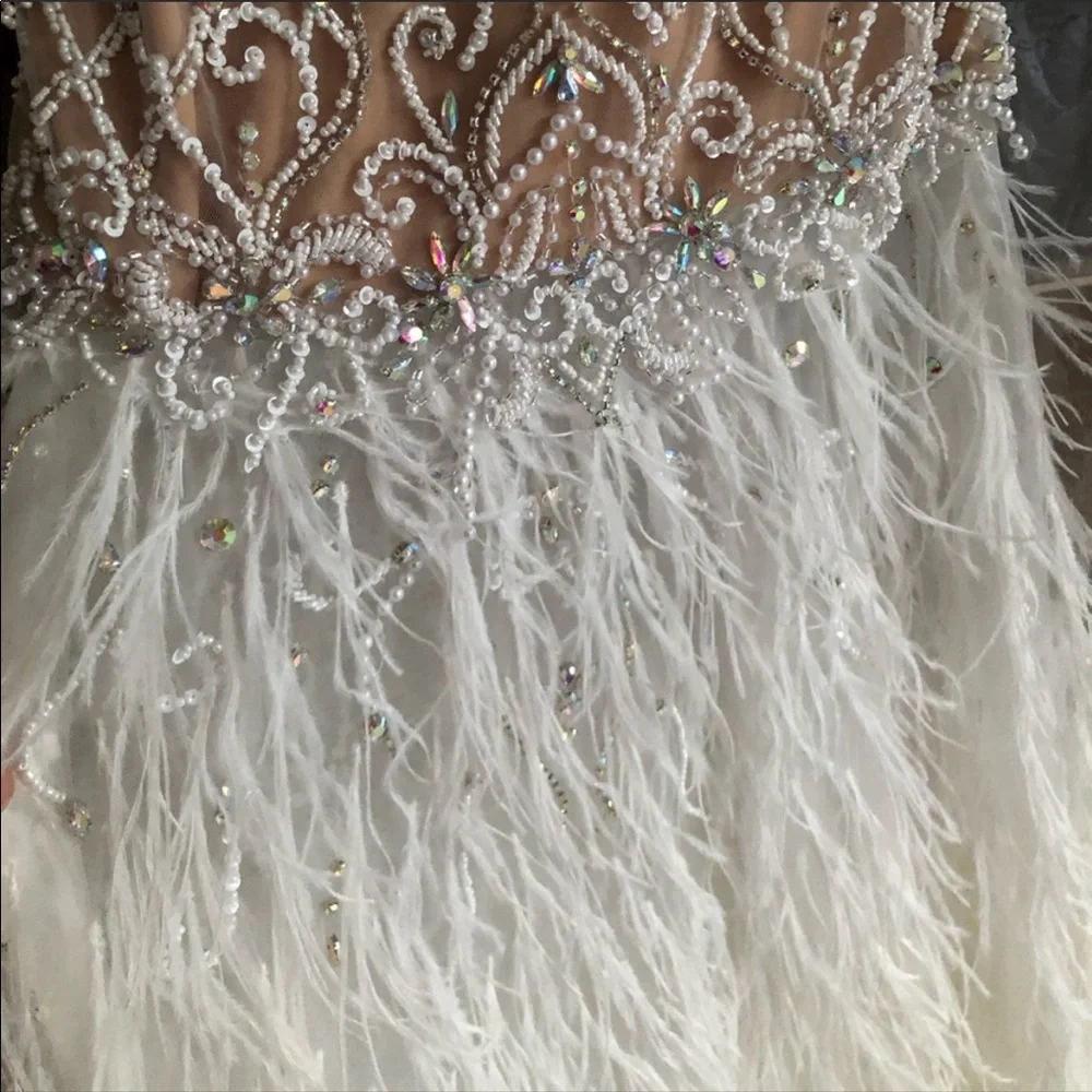 Terani Couture Beaded Feather Gown - Picture 5 of 5